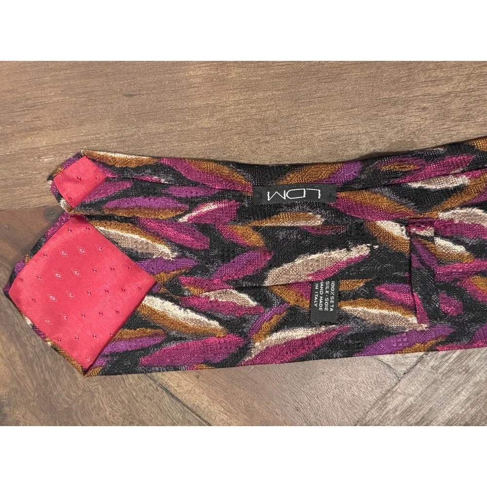LDM 100% Silk Neck Tie Handmade Italy 58